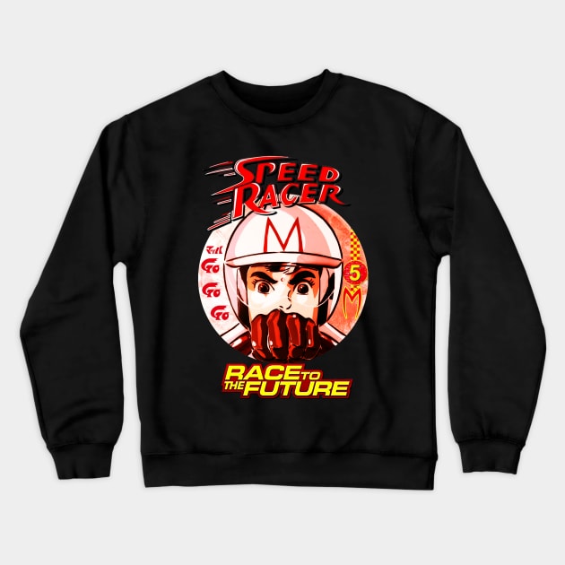 Go Go Go!!! Speed Racer! Crewneck Sweatshirt by V2Art